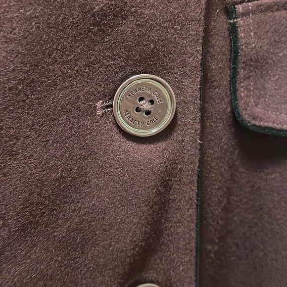 Women’s maroon heavy wool lux pea coat. - Picture 4 of 5